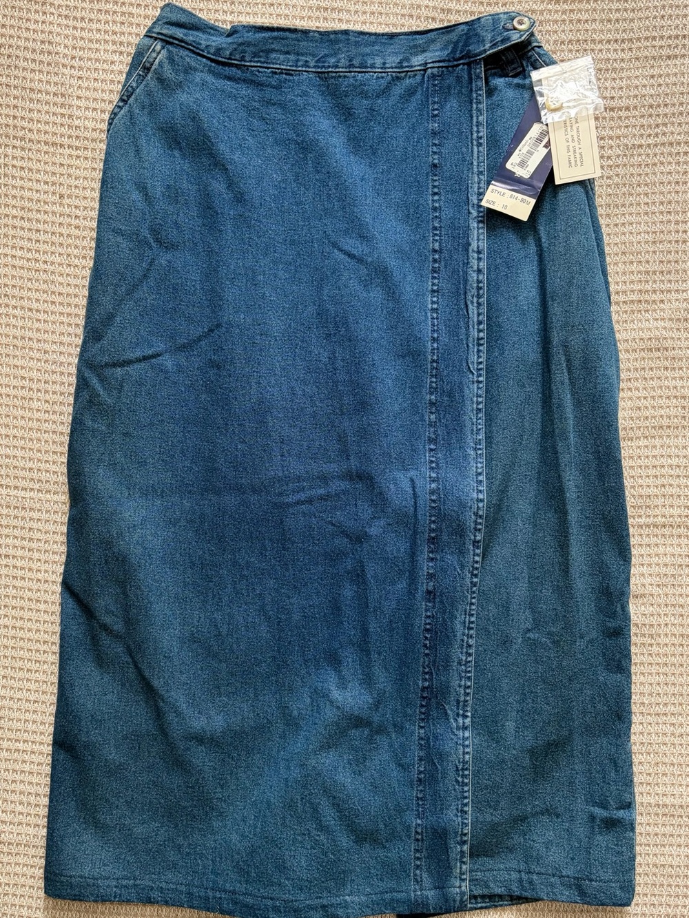 *Flaw* Original TY Wear Vintage Denim Wrap Skirt 10